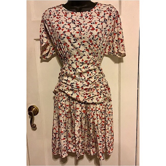 Silk Floral mini dress Made in France